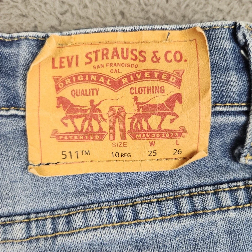 Levi's 511 Slim Fit Jeans Boys 10 Reg Blue Mid Rise Stretch Denim Casual Classic